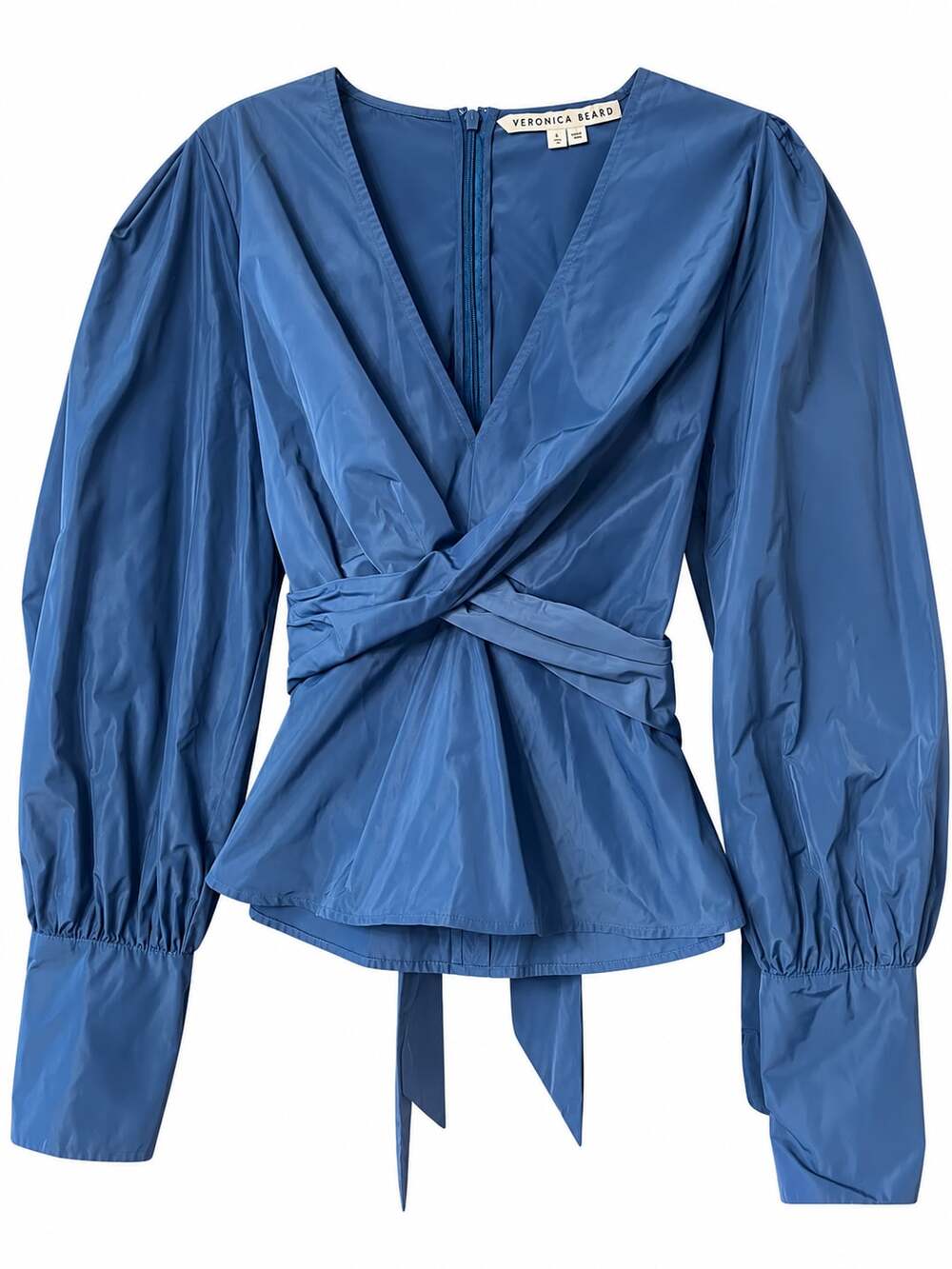 Veronica Beard Seema Twist Front Taffeta Blouse Size 6